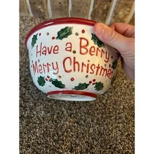 Have a Berry Merry Christmas Ganz decorative‎ ceramic bowl